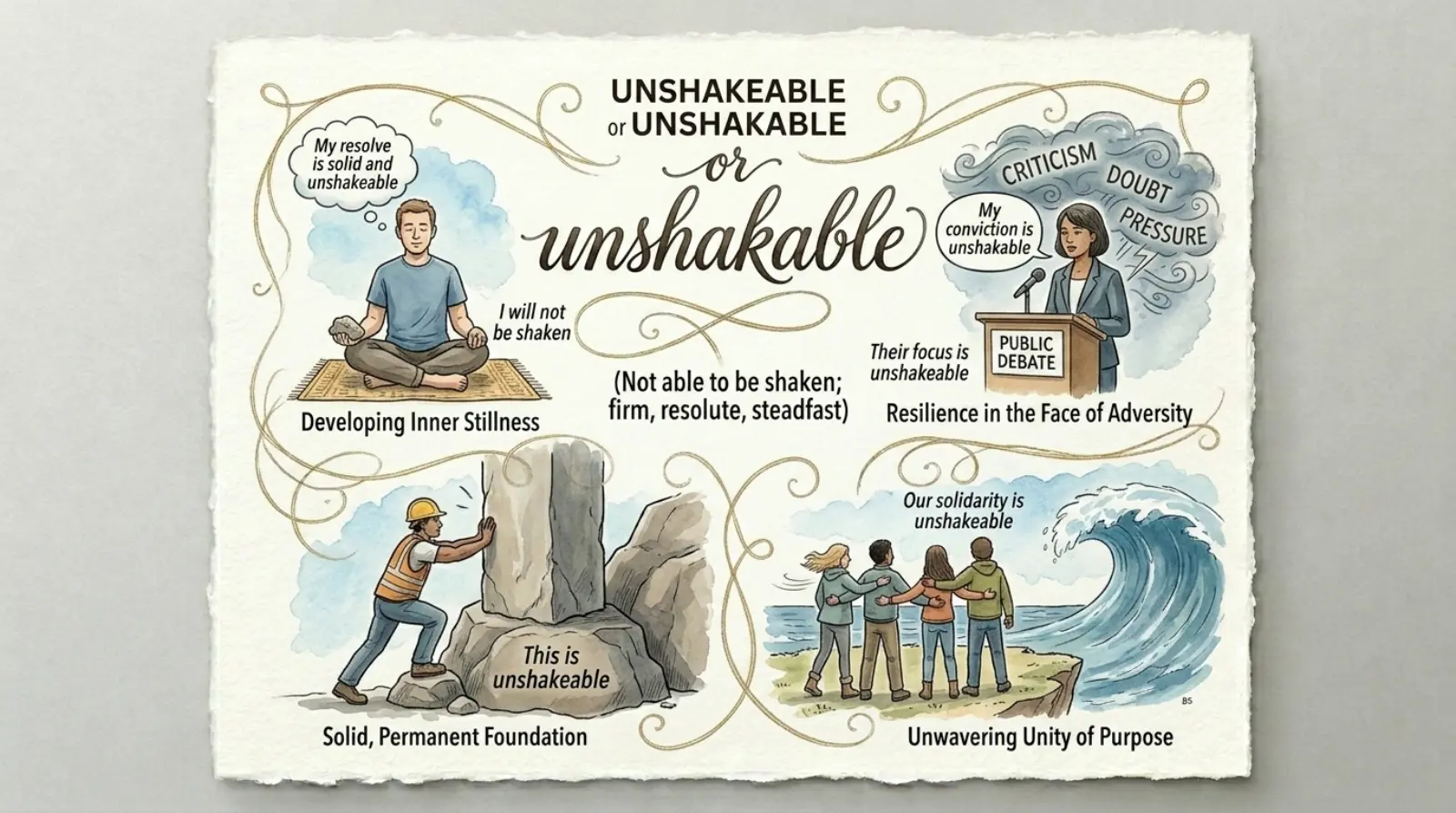 unshakeable or unshakable