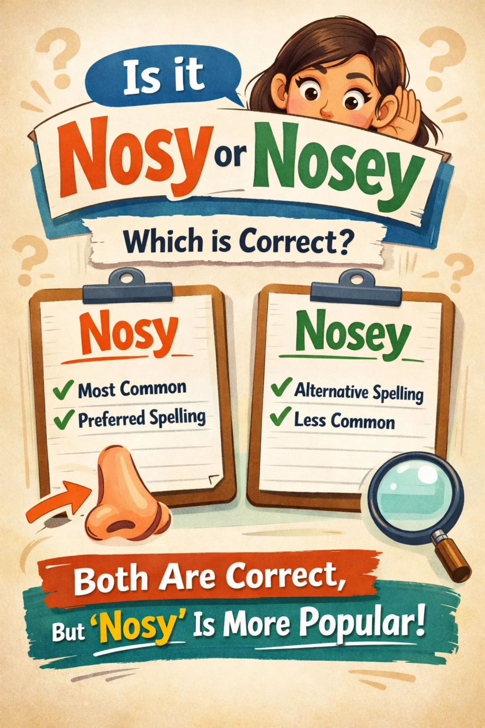is it nosy or nosey