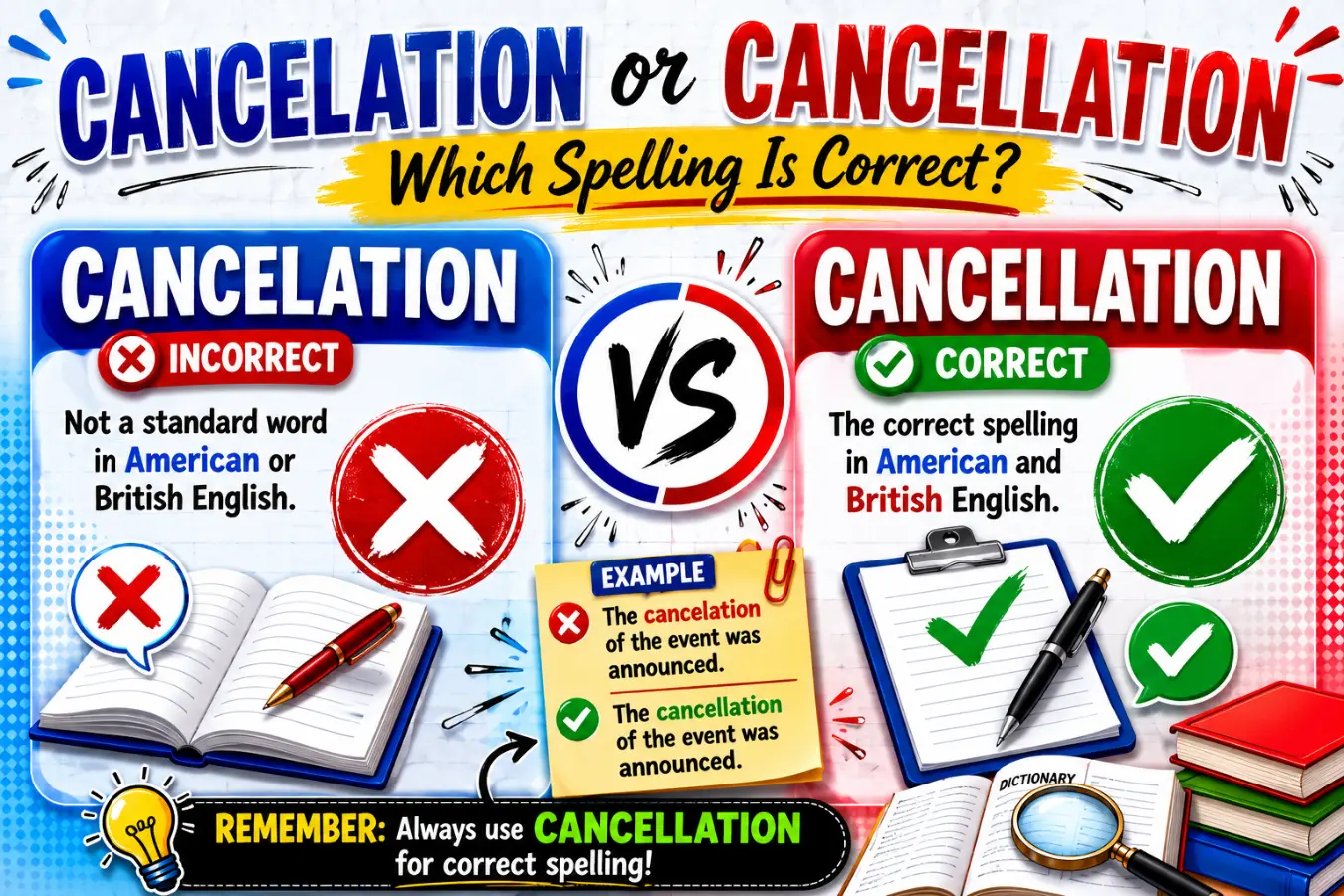 cancelation or cancellation
