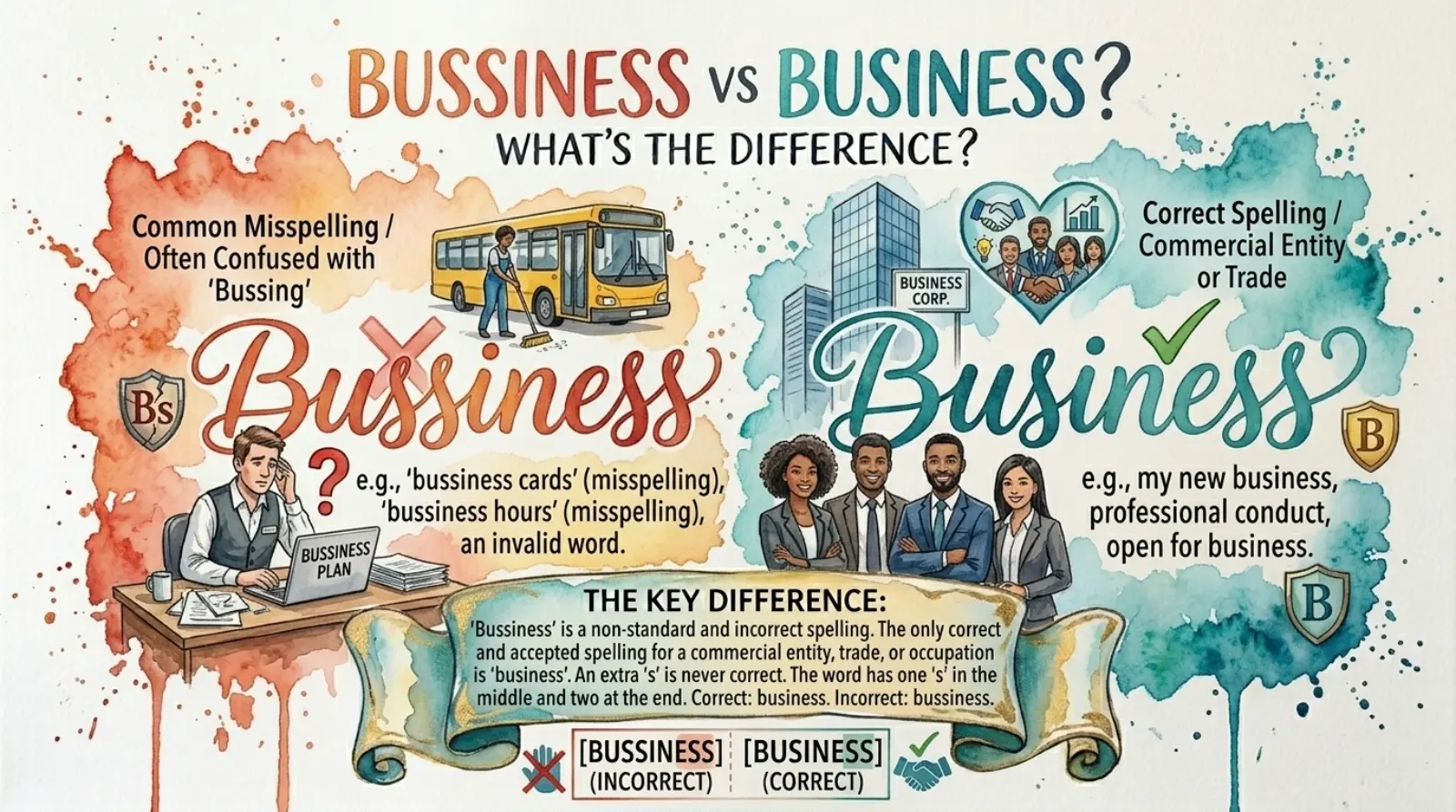 bussiness or business spelling