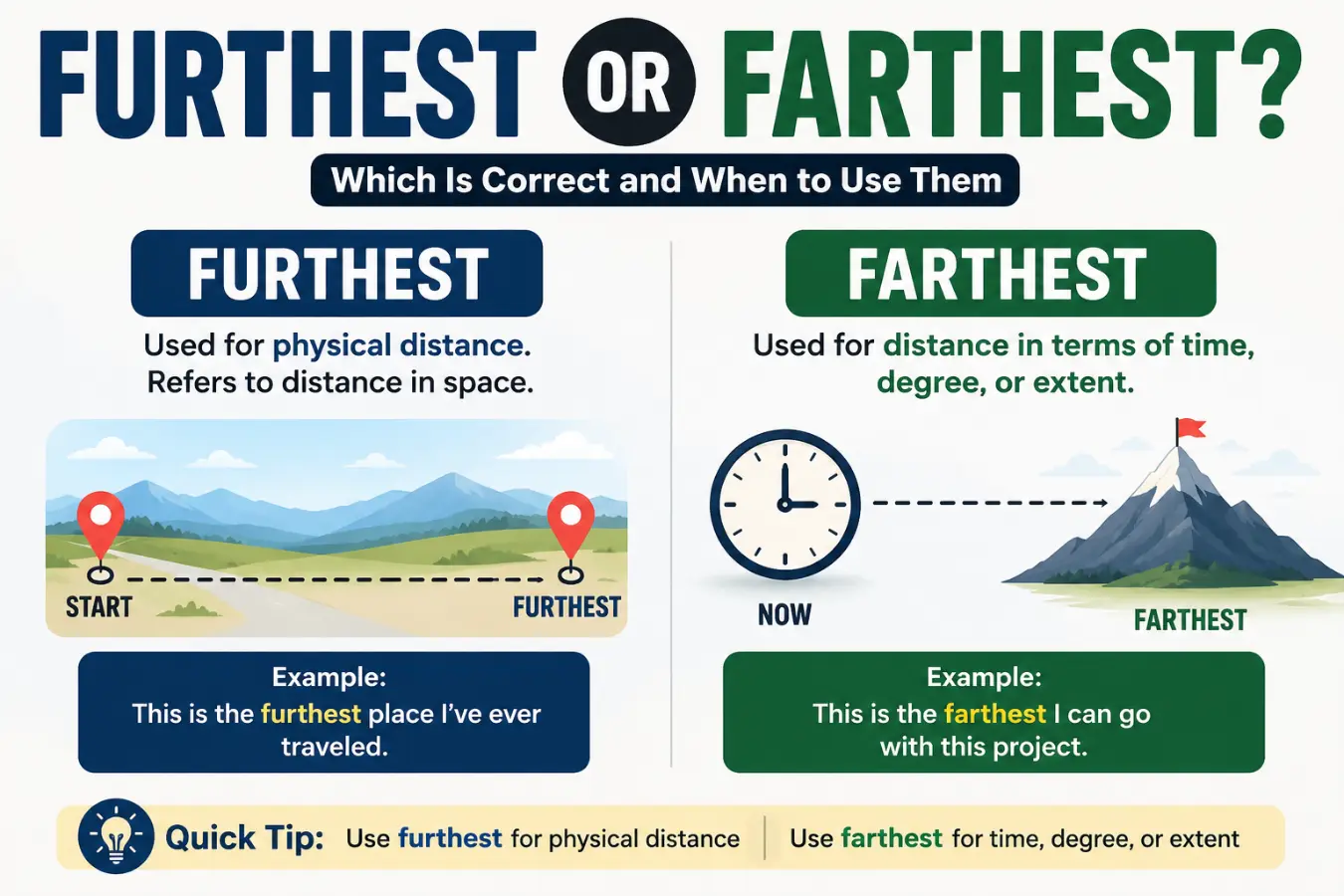 furthest or farthest