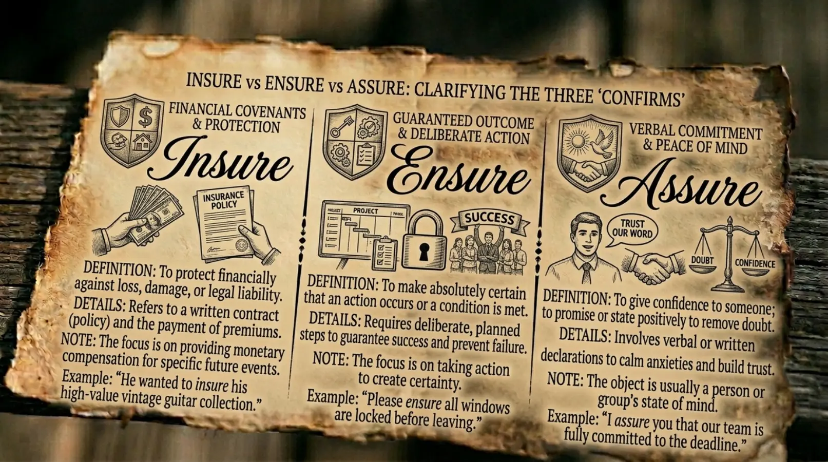insure vs ensure vs assure