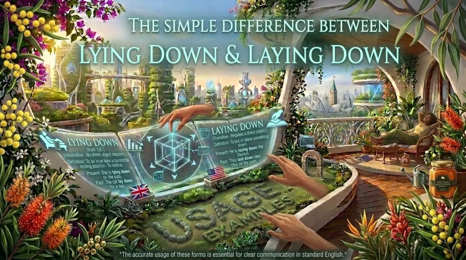 lying down vs laying down