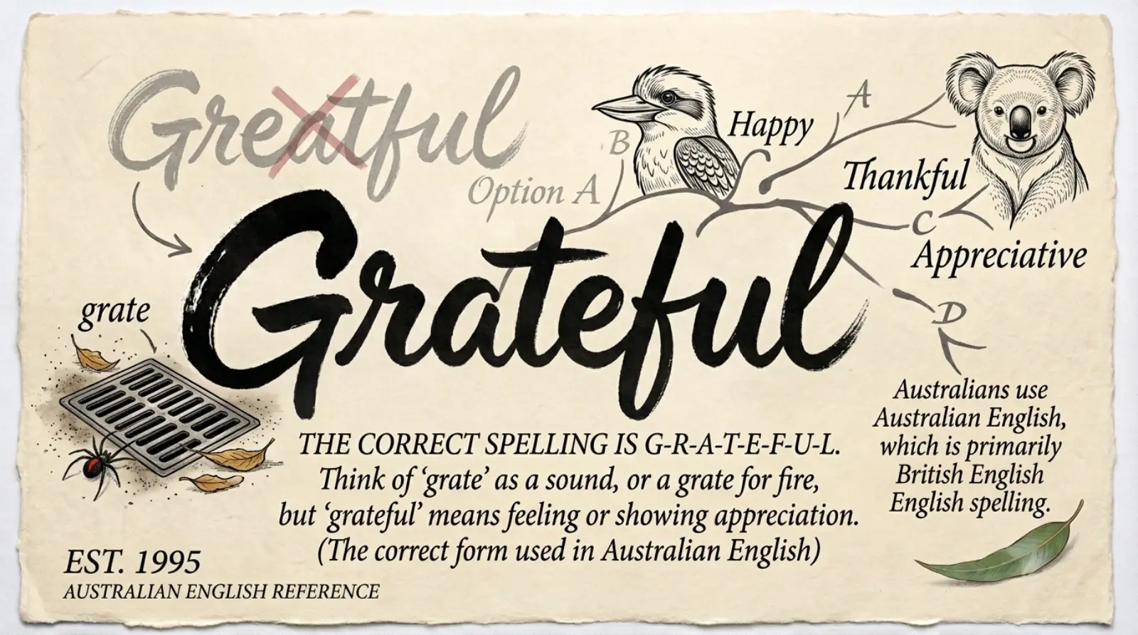 greatful or grateful australia