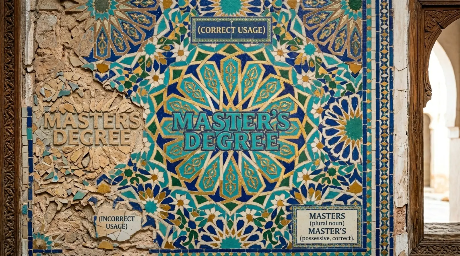 masters degree or master's degree
