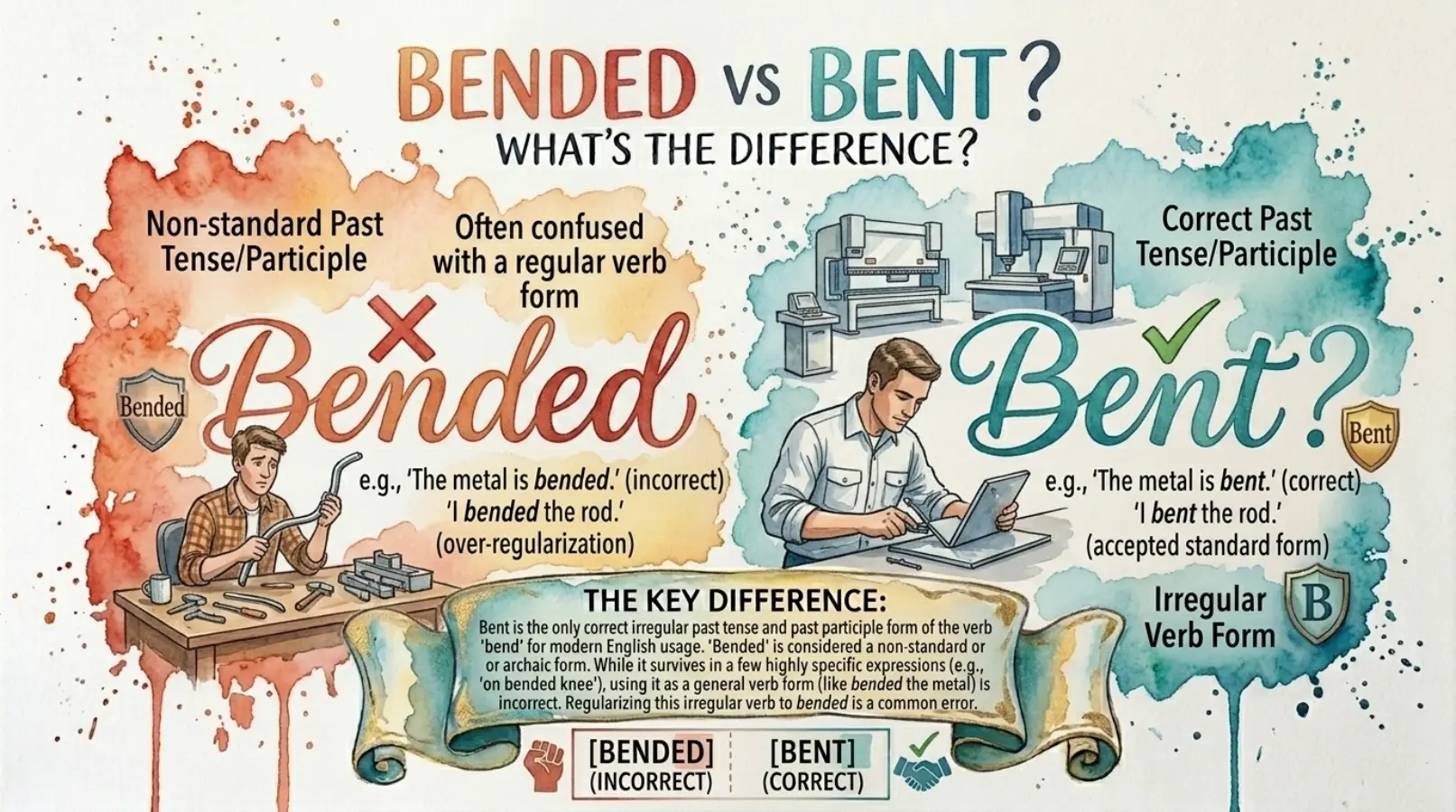 bended or bent