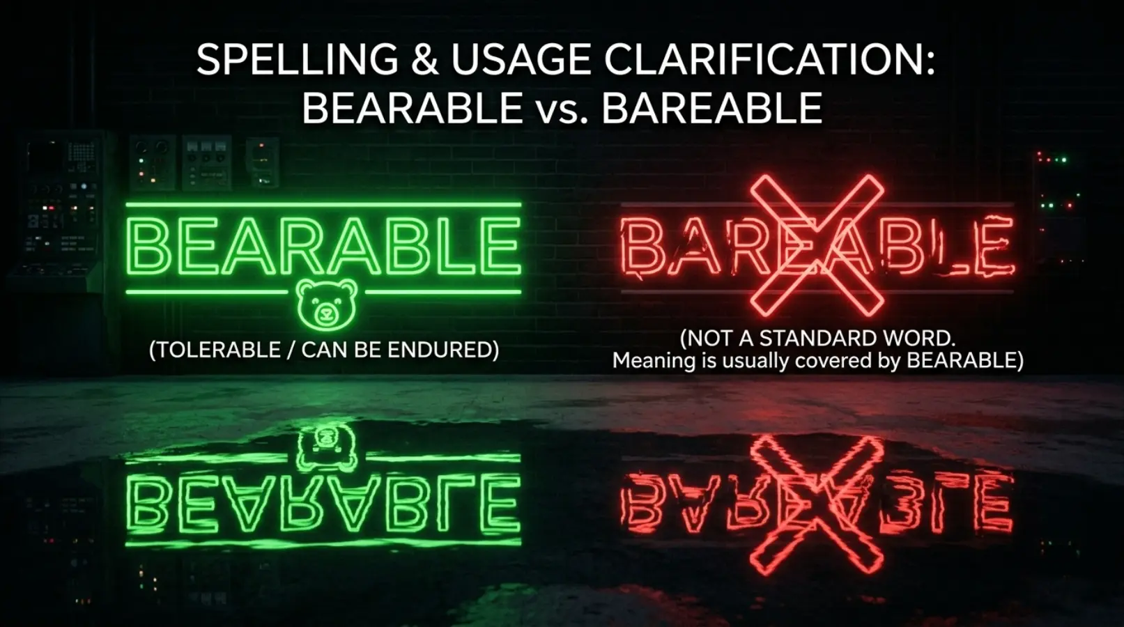 bearable vs bareable