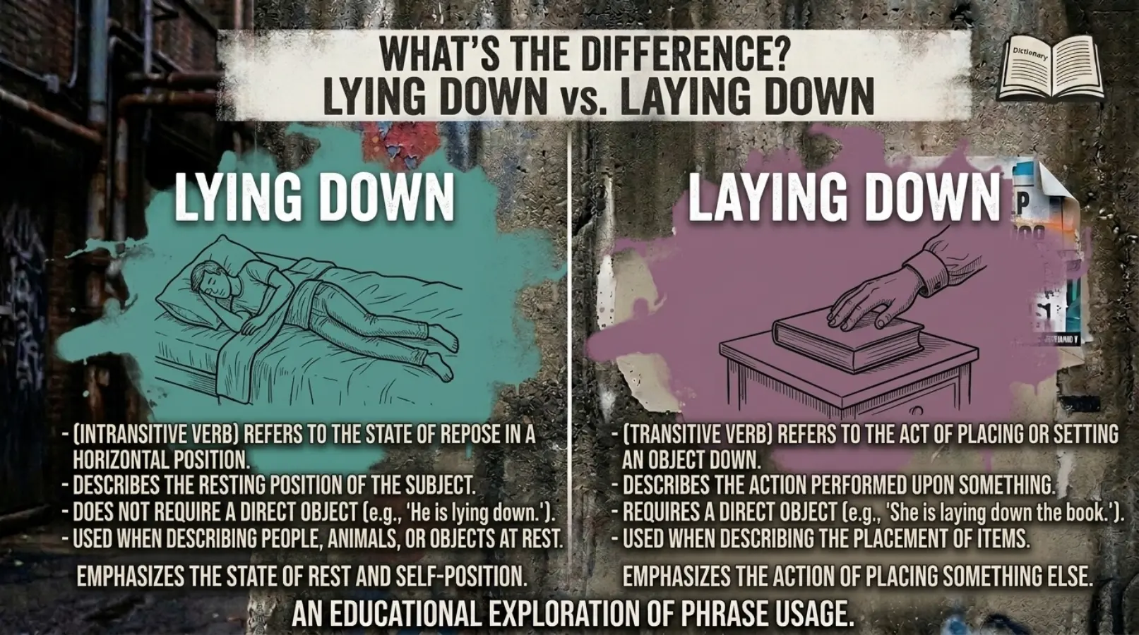 laying vs lying down