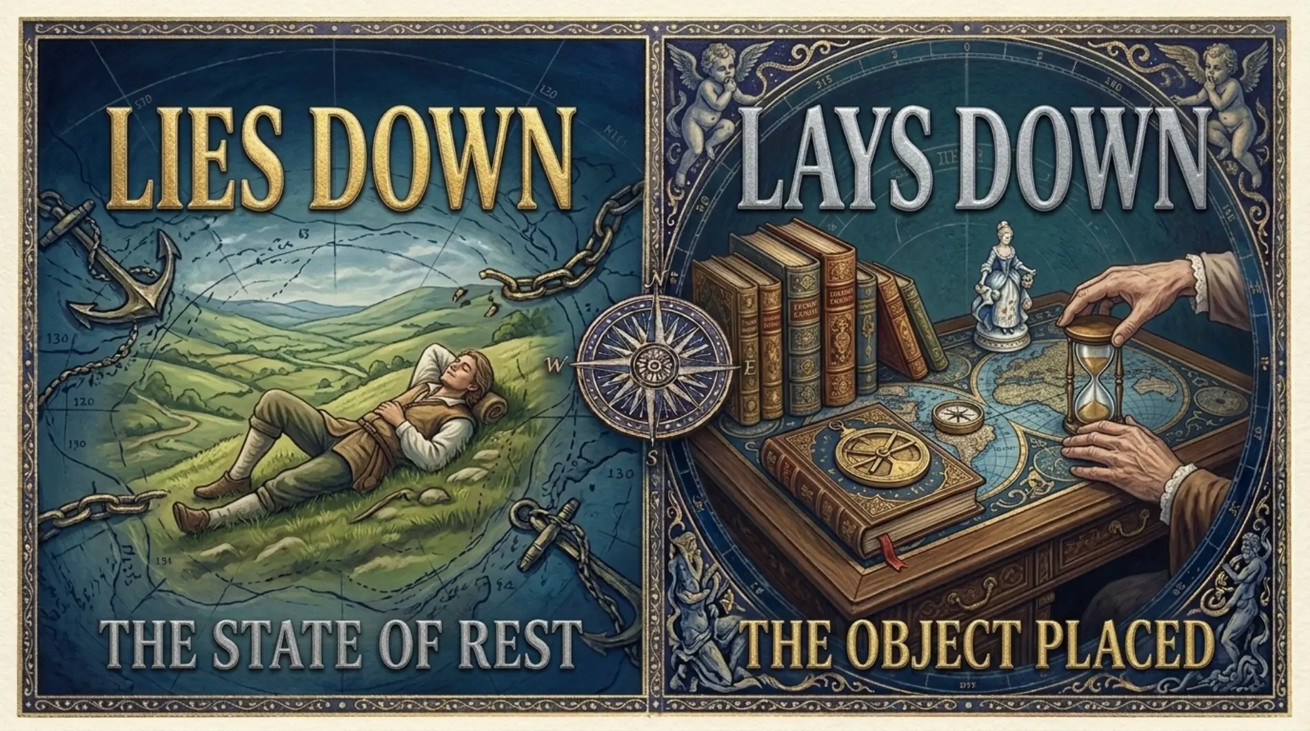 lies down or lays down