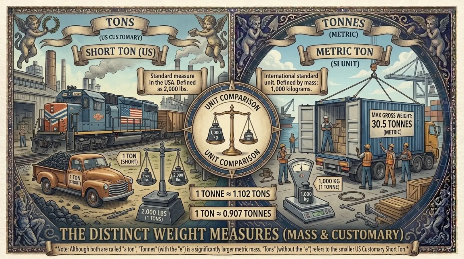 tonnes vs tons