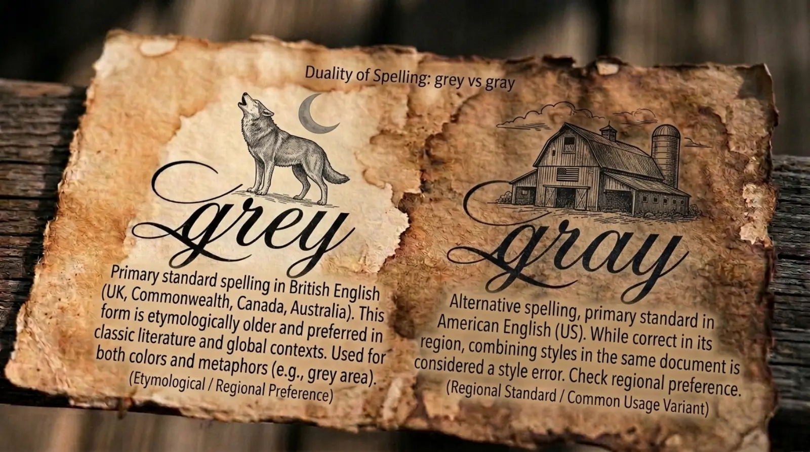 grey or gray color