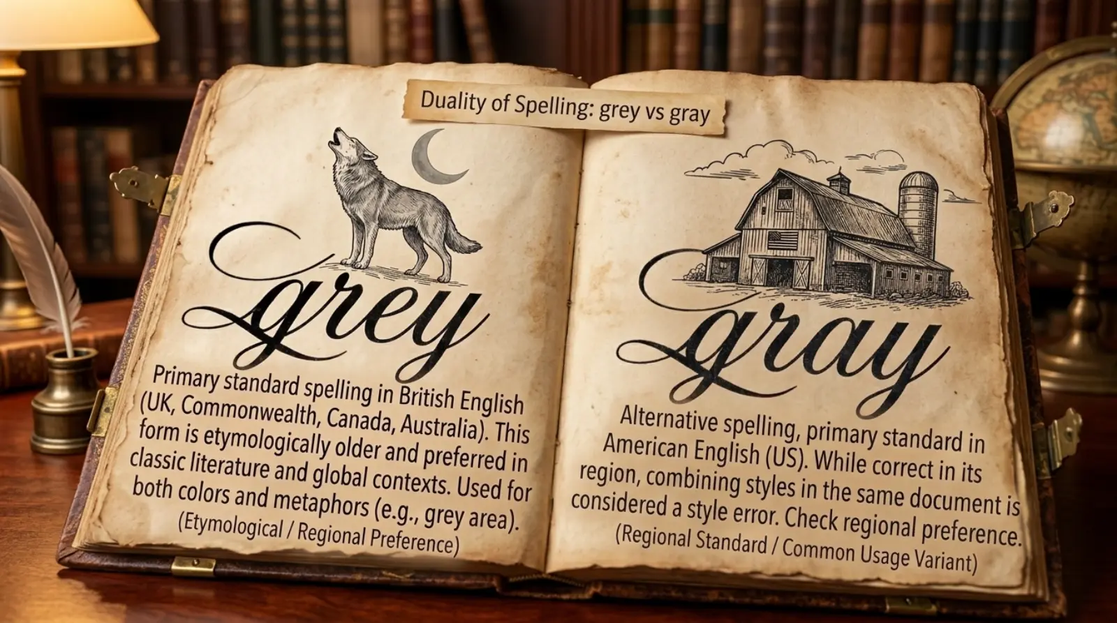 grey or gray for color